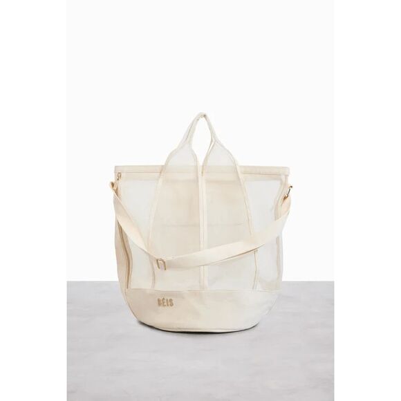 NWT Beis Phat Sack Extra Large Mesh Tote in Beige - LIMITED EDITION - Picture 9 of 11